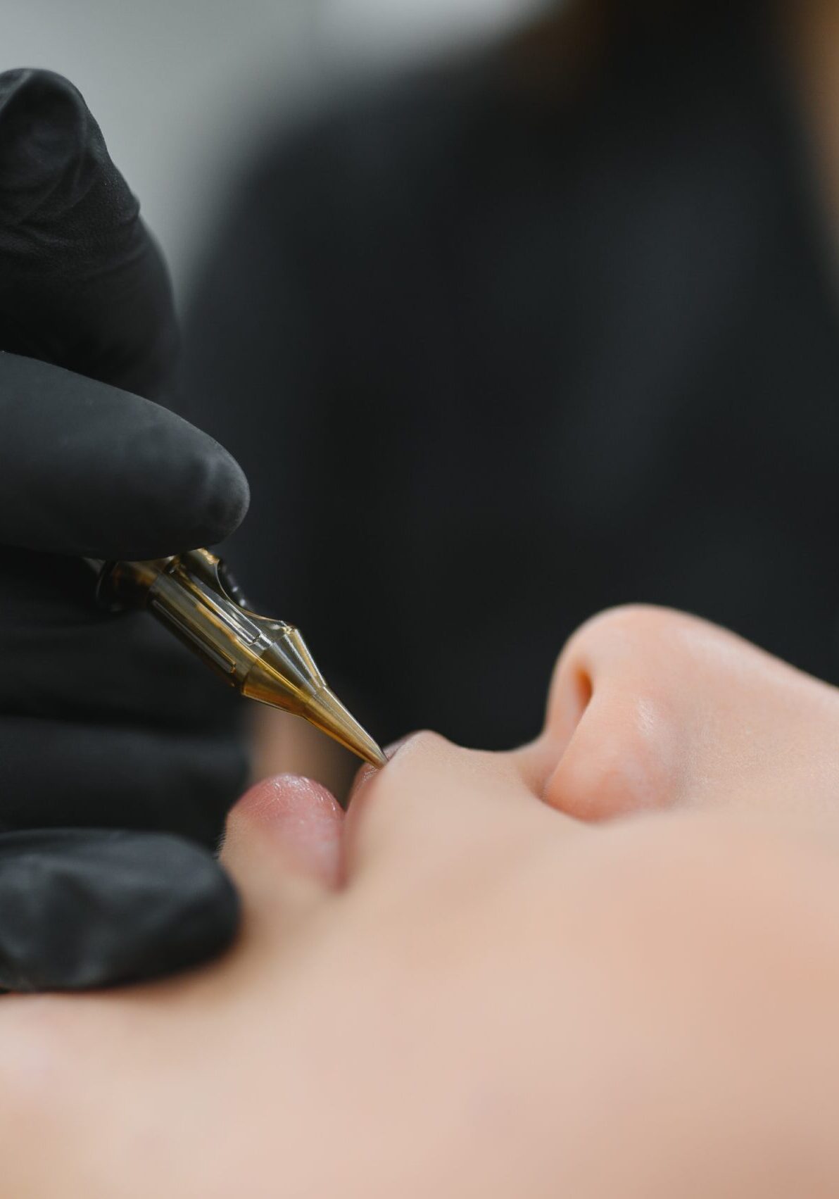 Permanent Make-up on her Lips